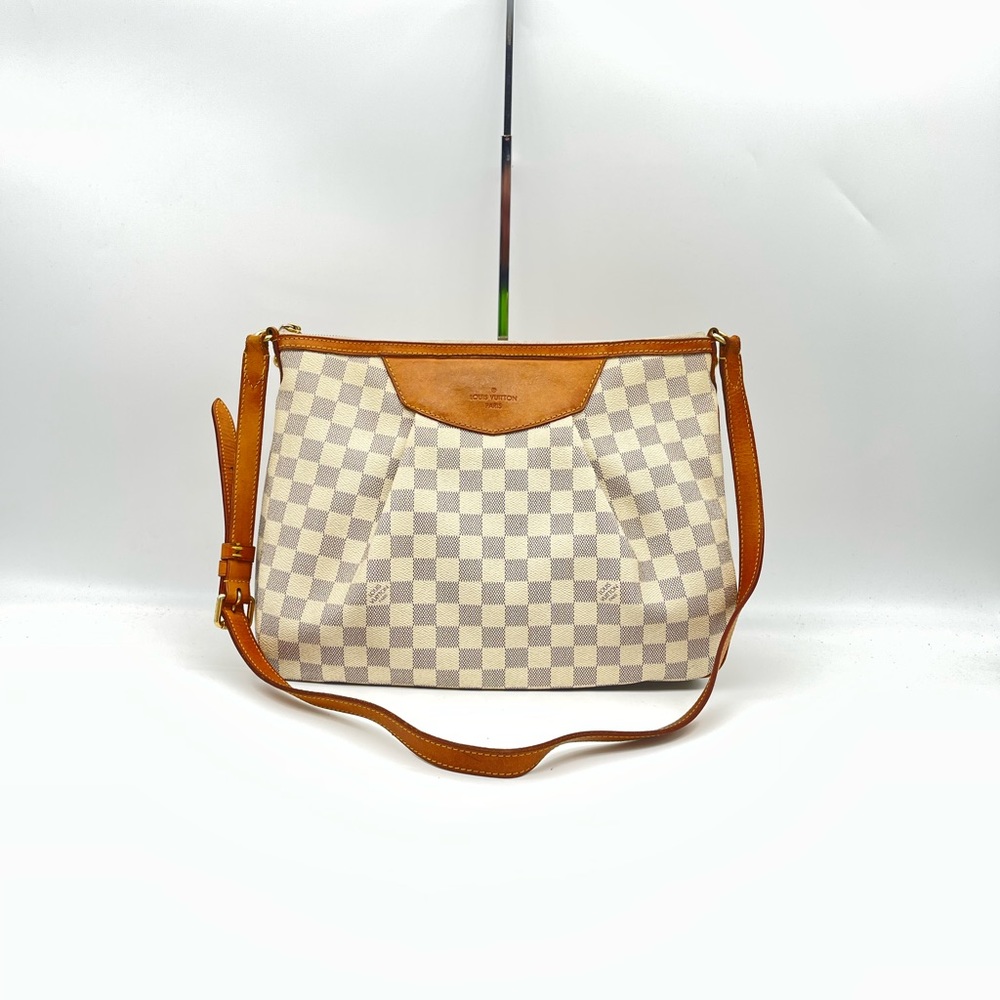 Louis Vuitton Damier Azur Siracusa MM Shoulder Bag Crossbody